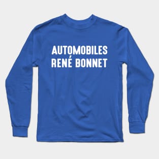 Automobiles René Bonnet - Reims, Montlhéry - white print Long Sleeve T-Shirt